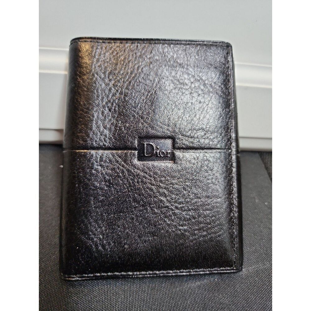 Christian Dior Vintage Black Leather Wallet